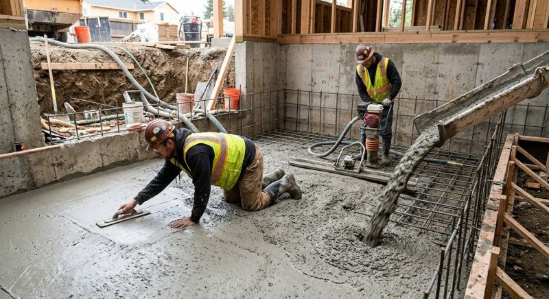 Basement Concrete Installation in Middlebury, CT