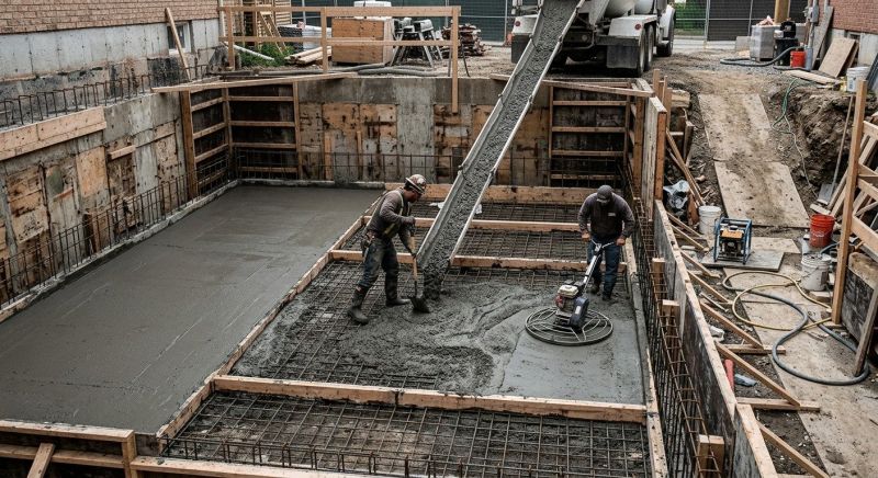 Basement Concrete Installation in Washington, CT
