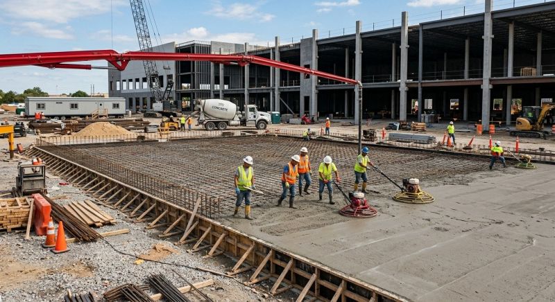 Commercial Slab Construction in Sherman, CT