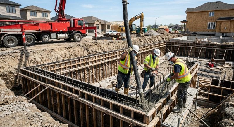 Foundation Wall Pouring in Woodbury, CT